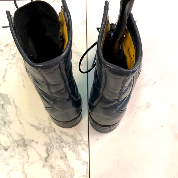 Vintage Laredo Navy Leather Granny Boots 6M - Picture 7 of 11